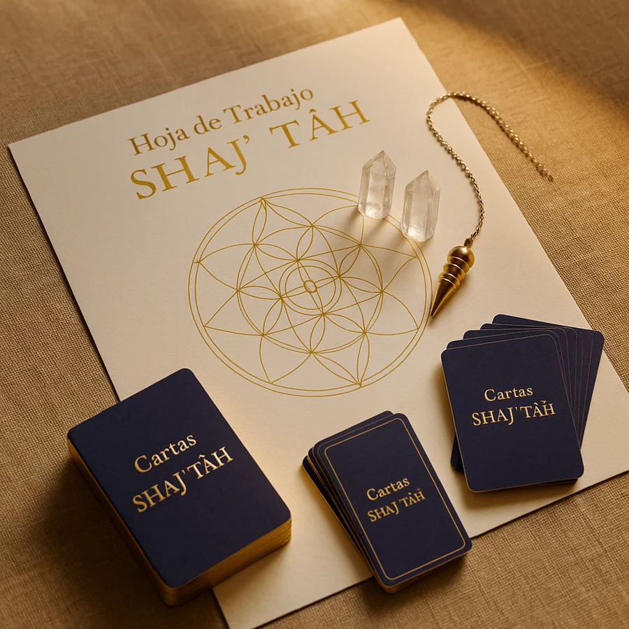 Kit imprimible SHAJ' TÂH: hoja de trabajo y cartas