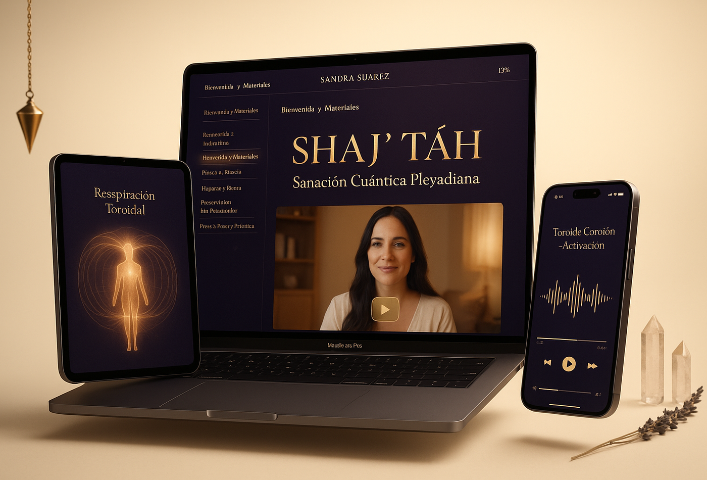 SHAJ' TÂH · Sanación Cuántica Pleyadiana · Sandra Suárez — curso online completo